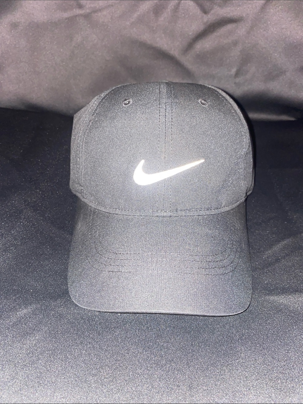 Nike Black Hat with White Swoosh!